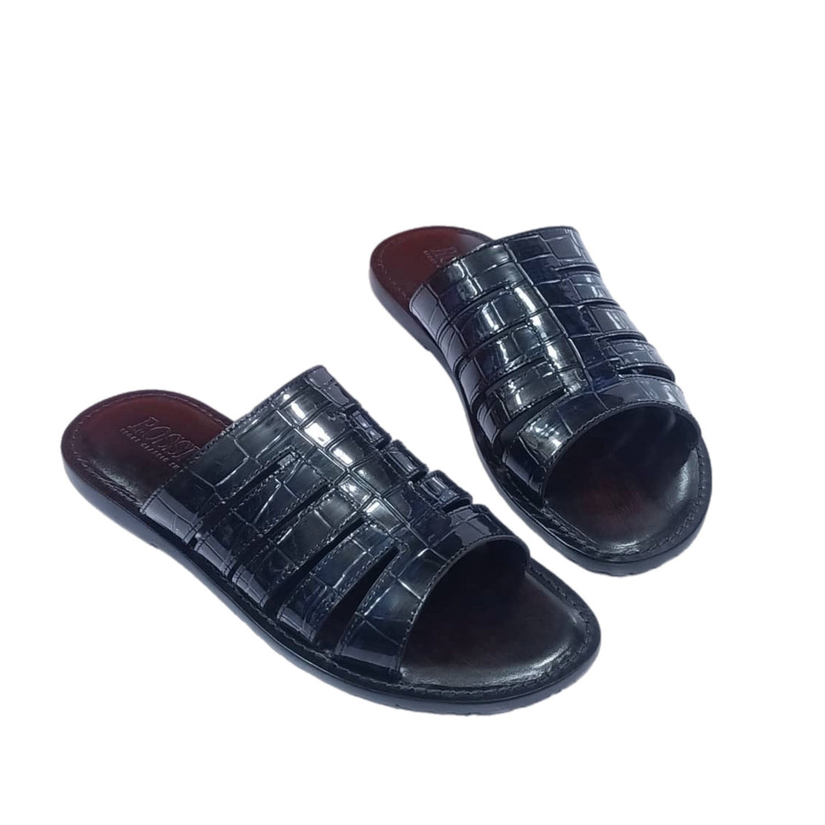 Rossi leather slippers